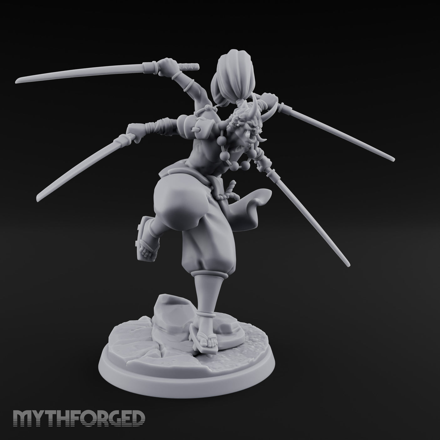Four Blades Spinning Oni Bladedancer gallery 1