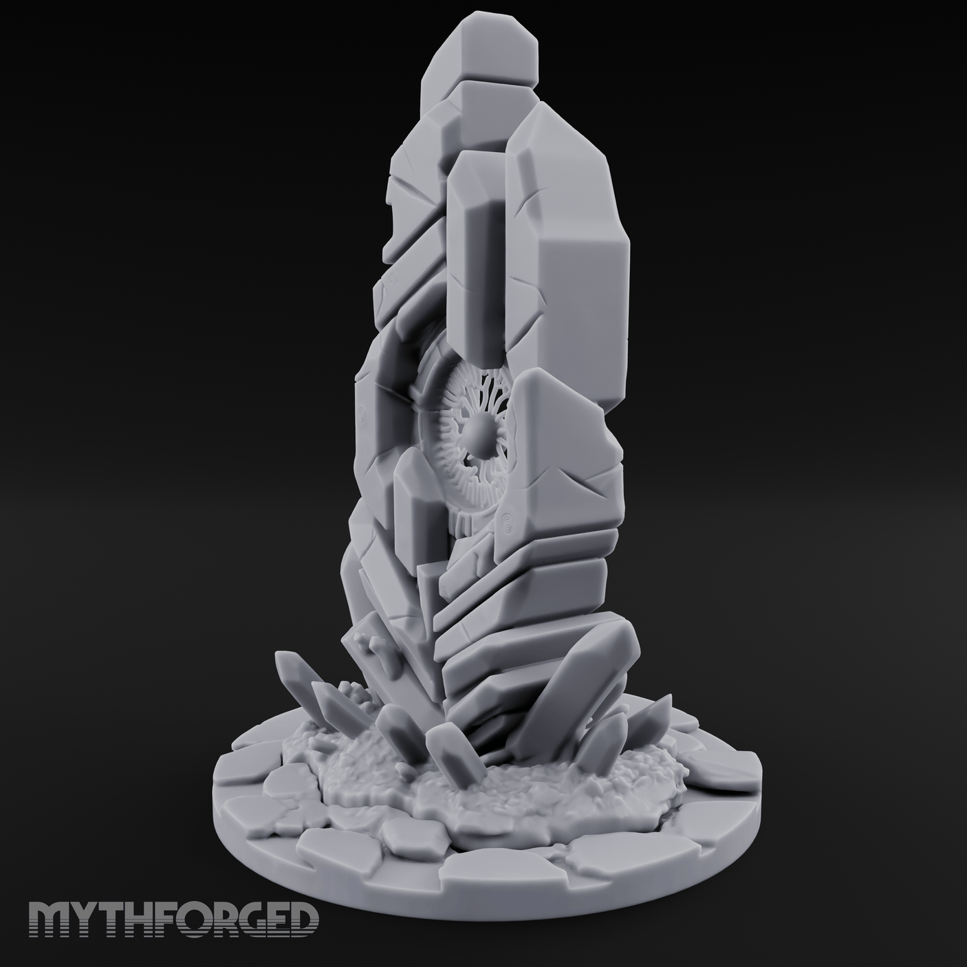 Crystalline Monolith Rising Obelisk Sentinel Miniature for Dungeons and Dragons, Pathfinder or other TTRPGs