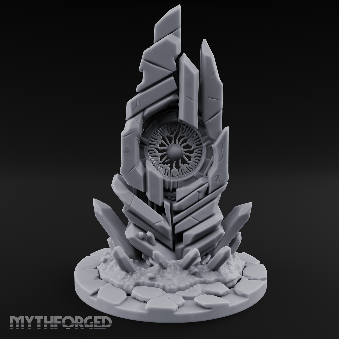 Crystalline Monolith Rising Obelisk Sentinel Miniature for Dungeons and Dragons, Pathfinder or other TTRPGs