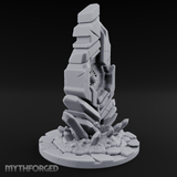 Crystalline Monolith Rising Obelisk Sentinel Miniature for Dungeons and Dragons, Pathfinder or other TTRPGs