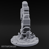 Crystalline Monolith Rising Obelisk Sentinel Miniature for Dungeons and Dragons, Pathfinder or other TTRPGs