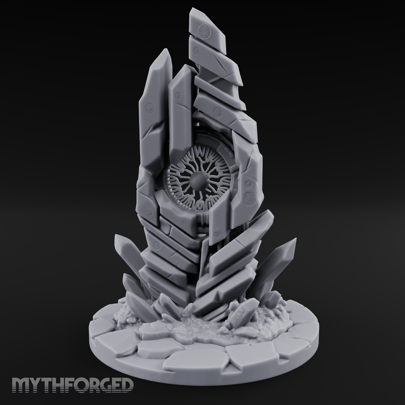 Crystalline Monolith Rising Obelisk Sentinel Miniature for Dungeons and Dragons, Pathfinder or other TTRPGs