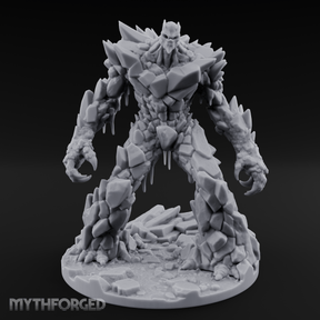 Crystalline Emerging Earth Elemental Colossus Miniature for Dungeons and Dragons, Pathfinder or other TTRPGs