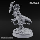 Frill Flaring Raptor Hunter A Miniature for Dungeons and Dragons, Pathfinder or other TTRPGs
