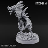 Frill Flaring Raptor Hunter A Miniature for Dungeons and Dragons, Pathfinder or other TTRPGs