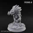Frill Flaring Raptor Hunter B Miniature for Dungeons and Dragons, Pathfinder or other TTRPGs