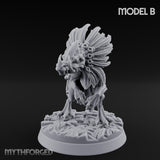 Frill Flaring Raptor Hunter B Miniature for Dungeons and Dragons, Pathfinder or other TTRPGs