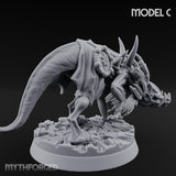 Frill Flaring Raptor Hunter C Miniature for Dungeons and Dragons, Pathfinder or other TTRPGs