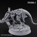Frill Flaring Raptor Hunter C Miniature for Dungeons and Dragons, Pathfinder or other TTRPGs