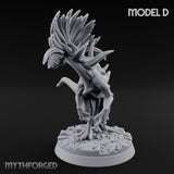Frill Flaring Raptor Hunter D Miniature for Dungeons and Dragons, Pathfinder or other TTRPGs