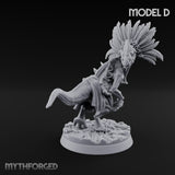 Frill Flaring Raptor Hunter D Miniature for Dungeons and Dragons, Pathfinder or other TTRPGs
