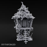 Frond-Thatched Idol-Carved Tribal Treehouse Hut Miniature for Dungeons and Dragons, Pathfinder or other TTRPGs