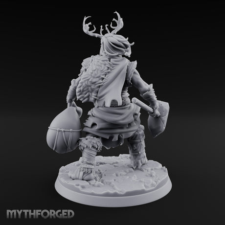 Hammer, Axe and Splintered Club Frost Giant Warrior A
