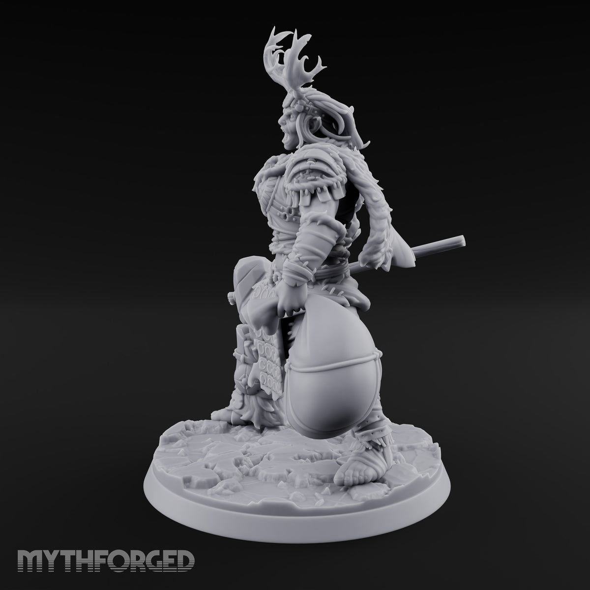 Hammer, Axe and Splintered Club Frost Giant Warrior A