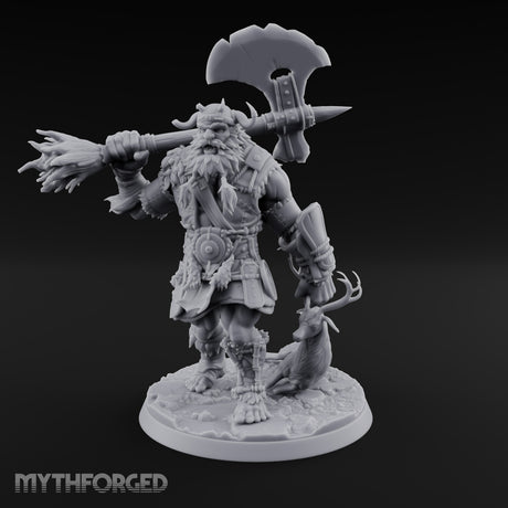 Hammer, Axe and Splintered Club Frost Giant Warrior B