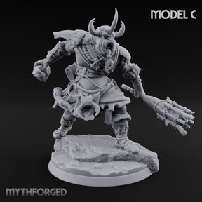 Hammer, Axe and Splintered Club Frost Giant Warrior C