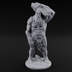 Shoulder Hauling Frost Giant Laborer Miniature for Dungeons and Dragons, Pathfinder or other TTRPGs