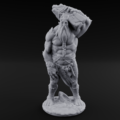 Shoulder Hauling Frost Giant Laborer Miniature for Dungeons and Dragons, Pathfinder or other TTRPGs