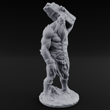 Shoulder Hauling Frost Giant Laborer Miniature for Dungeons and Dragons, Pathfinder or other TTRPGs