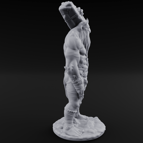 Shoulder Hauling Frost Giant Laborer Miniature for Dungeons and Dragons, Pathfinder or other TTRPGs