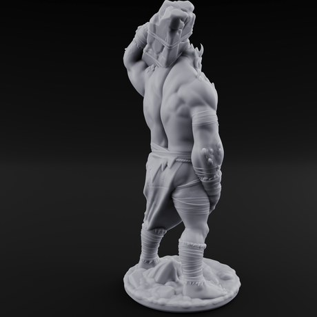 Shoulder Hauling Frost Giant Laborer Miniature for Dungeons and Dragons, Pathfinder or other TTRPGs