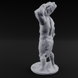 Shoulder Hauling Frost Giant Laborer Miniature for Dungeons and Dragons, Pathfinder or other TTRPGs