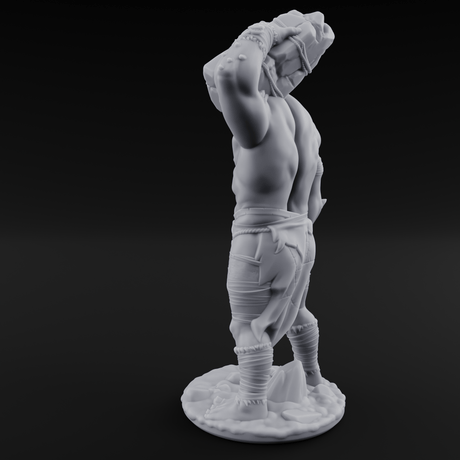 Shoulder Hauling Frost Giant Laborer Miniature for Dungeons and Dragons, Pathfinder or other TTRPGs