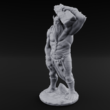 Shoulder Hauling Frost Giant Laborer Miniature for Dungeons and Dragons, Pathfinder or other TTRPGs