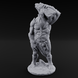 Shoulder Hauling Frost Giant Laborer Miniature for Dungeons and Dragons, Pathfinder or other TTRPGs