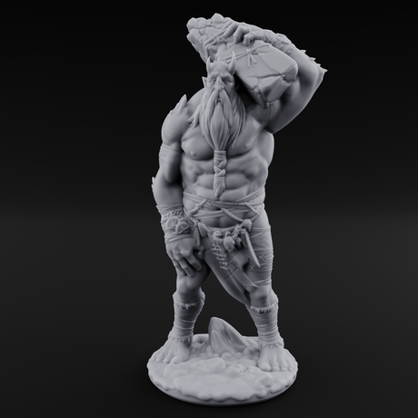 Shoulder Hauling Frost Giant Laborer Miniature for Dungeons and Dragons, Pathfinder or other TTRPGs