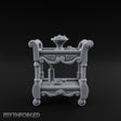 Fruit-Laden Scroll-Handled Noble Service Cart Miniature for Dungeons and Dragons, Pathfinder or other TTRPGs