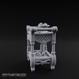 Fruit-Laden Scroll-Handled Noble Service Cart Miniature for Dungeons and Dragons, Pathfinder or other TTRPGs