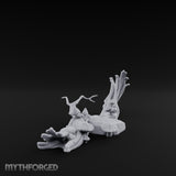Fungus-Capped Branch-Splayed Fallen Log with Mushrooms Miniature for Dungeons and Dragons, Pathfinder or other TTRPGs