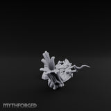 Fungus-Capped Branch-Splayed Fallen Log with Mushrooms Miniature for Dungeons and Dragons, Pathfinder or other TTRPGs