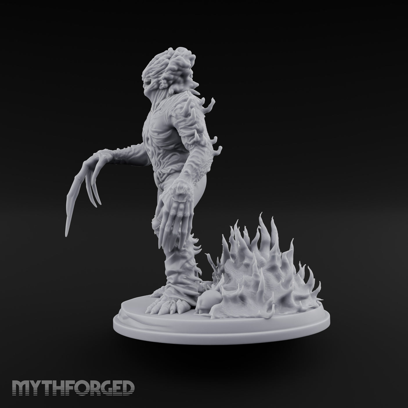 Fungus Crowned Lurching Zombie Fungus Hybrid Miniature for Dungeons and Dragons, Pathfinder or other TTRPGs