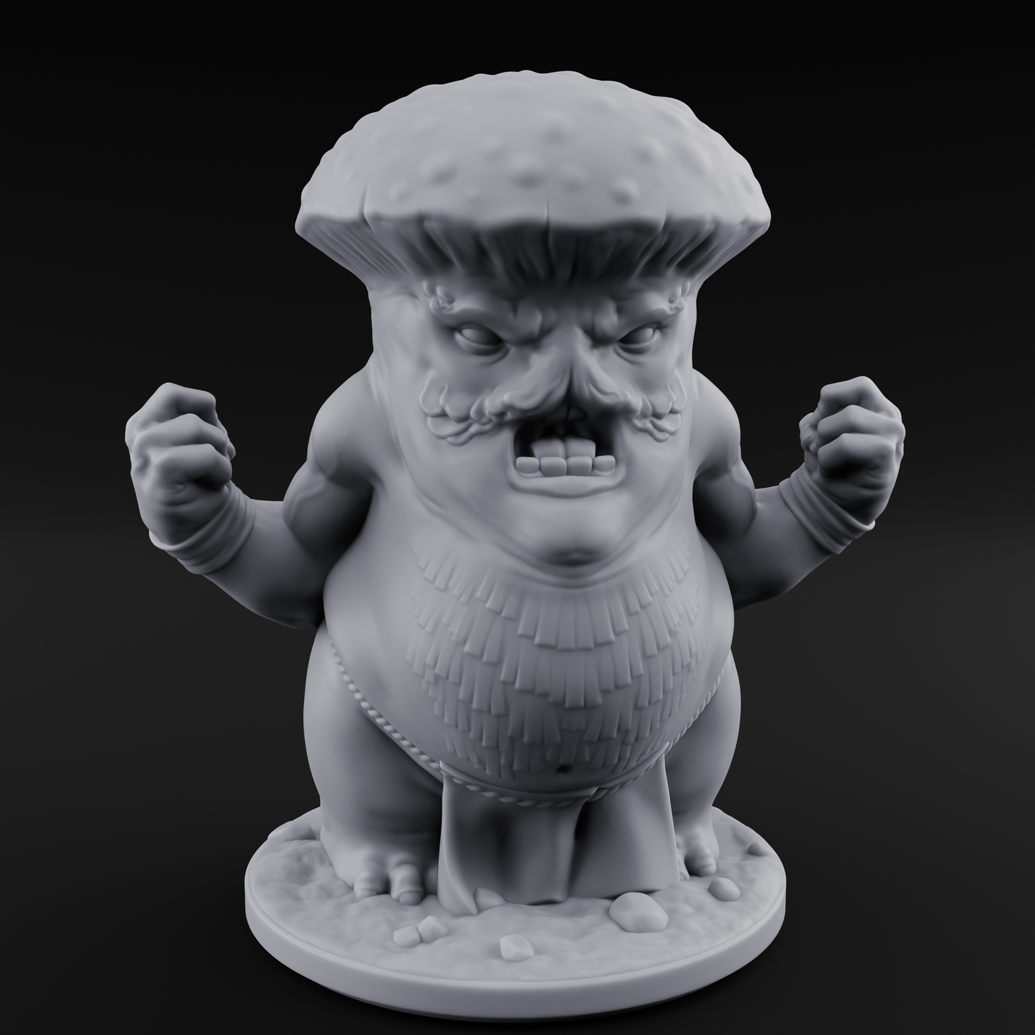 Fists Up Grumpy Myconid Brawlers Miniature for Dungeons and Dragons, Pathfinder or other TTRPGs