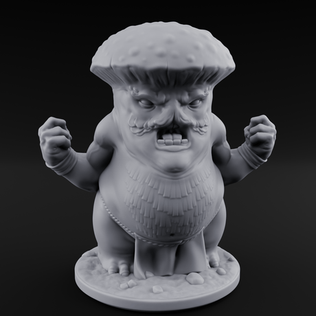 Fists Up Grumpy Myconid Brawler A Miniature for Dungeons and Dragons, Pathfinder or other TTRPGs