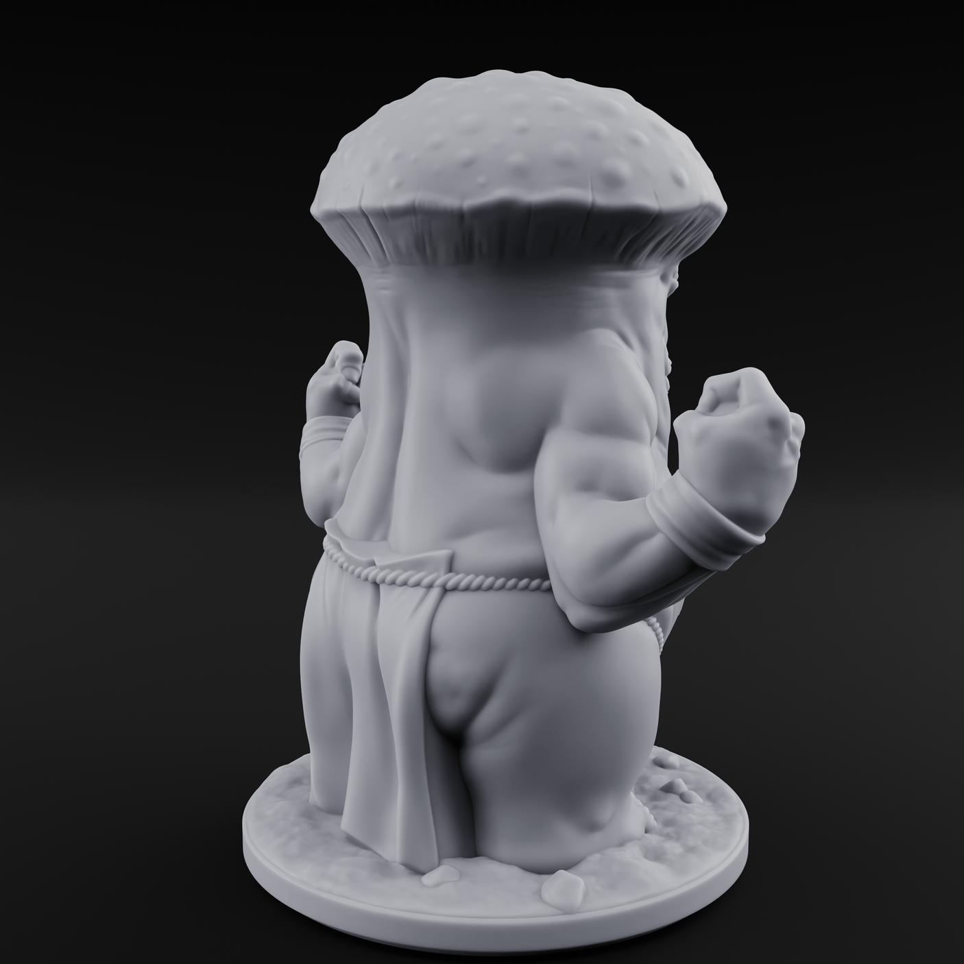 Fists Up Grumpy Myconid Brawler A Miniature for Dungeons and Dragons, Pathfinder or other TTRPGs