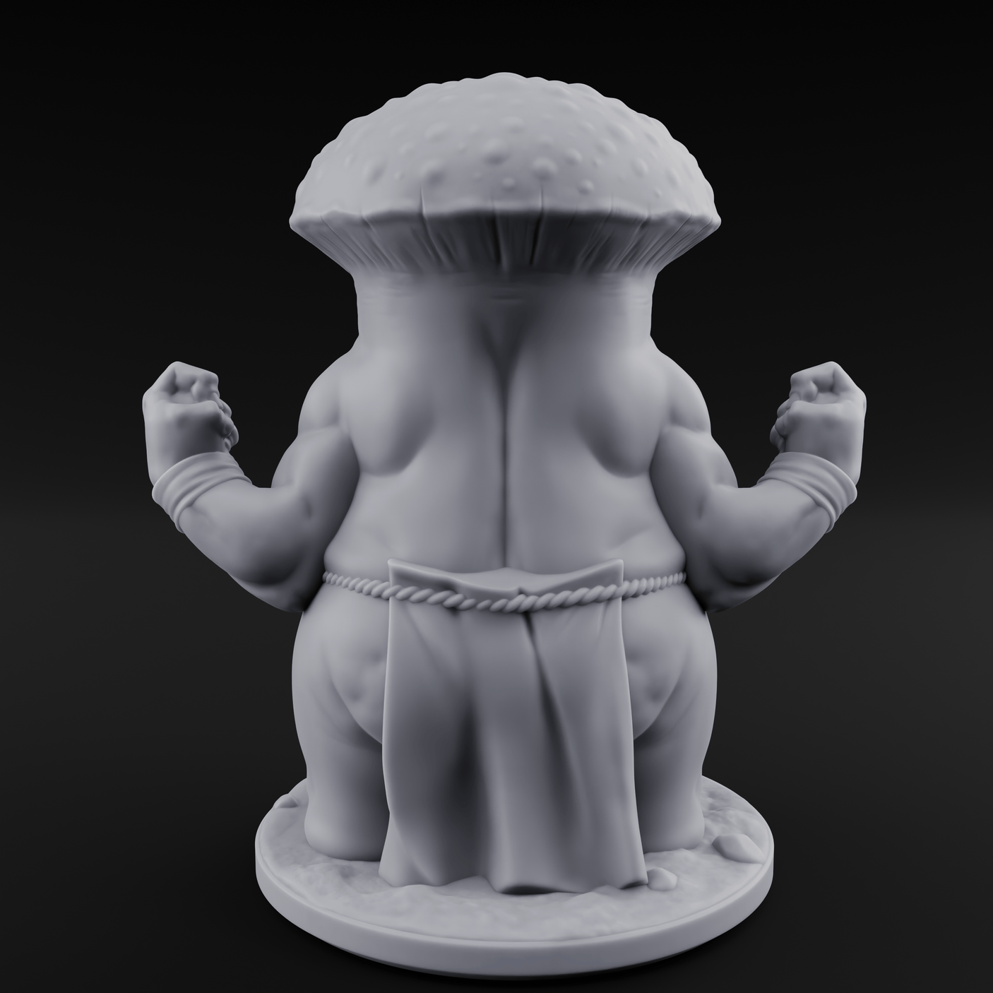 Fists Up Grumpy Myconid Brawler A Miniature for Dungeons and Dragons, Pathfinder or other TTRPGs