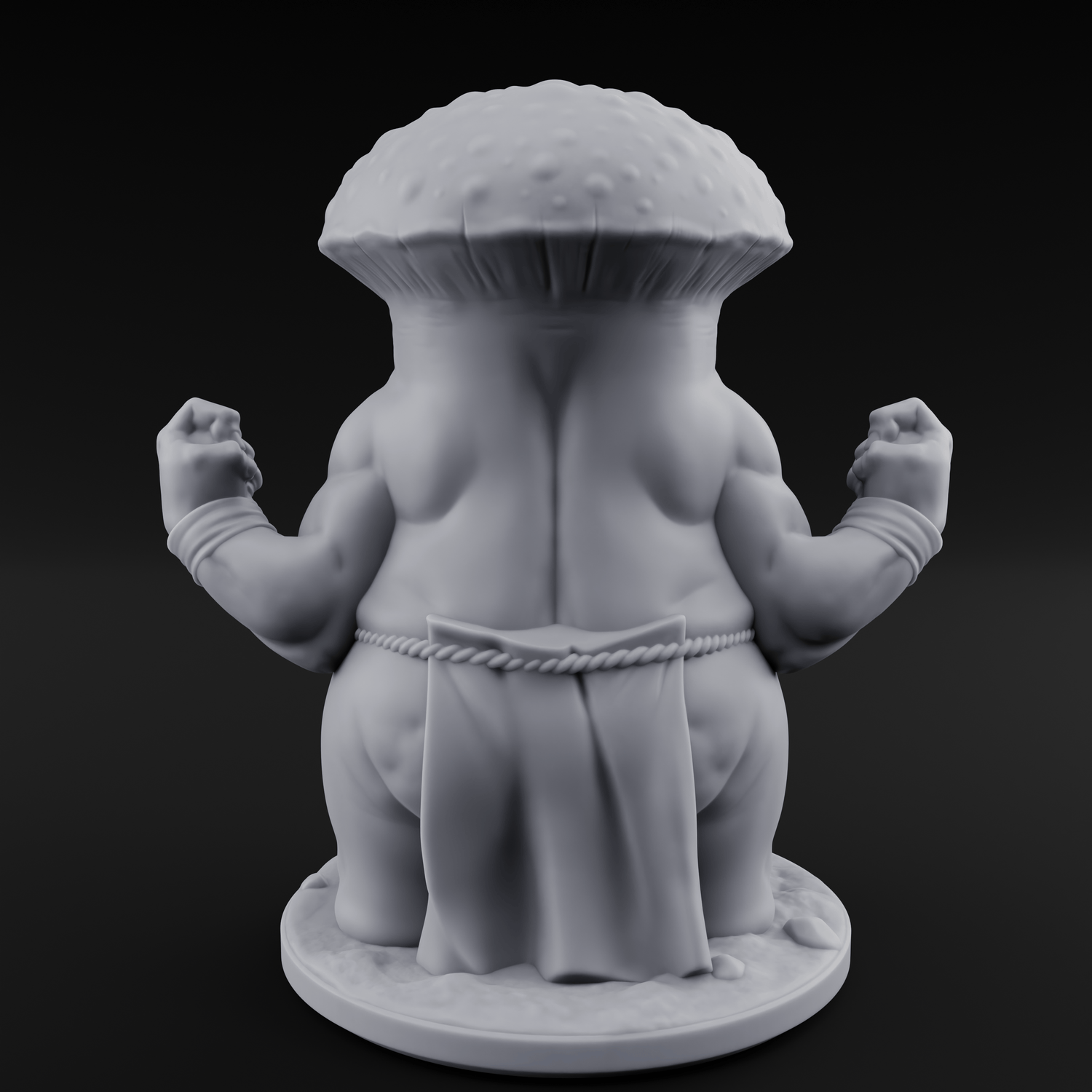 Fists Up Grumpy Myconid Brawler A Miniature for Dungeons and Dragons, Pathfinder or other TTRPGs