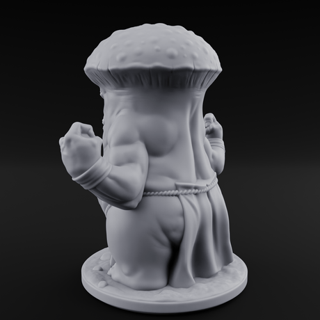Fists Up Grumpy Myconid Brawler A Miniature for Dungeons and Dragons, Pathfinder or other TTRPGs