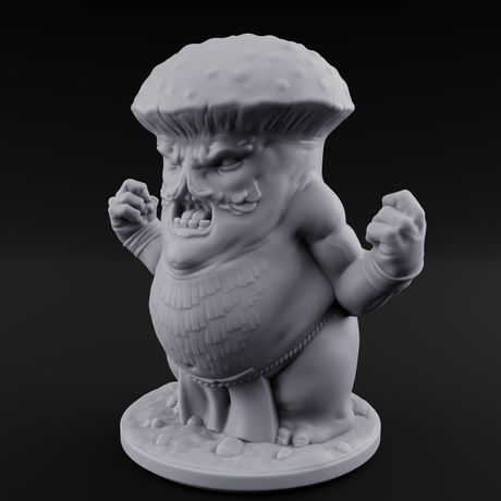 Fists Up Grumpy Myconid Brawler A Miniature for Dungeons and Dragons, Pathfinder or other TTRPGs