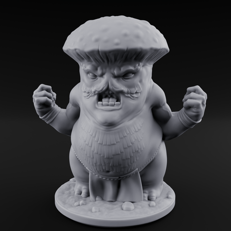 Fists Up Grumpy Myconid Brawler A Miniature for Dungeons and Dragons, Pathfinder or other TTRPGs