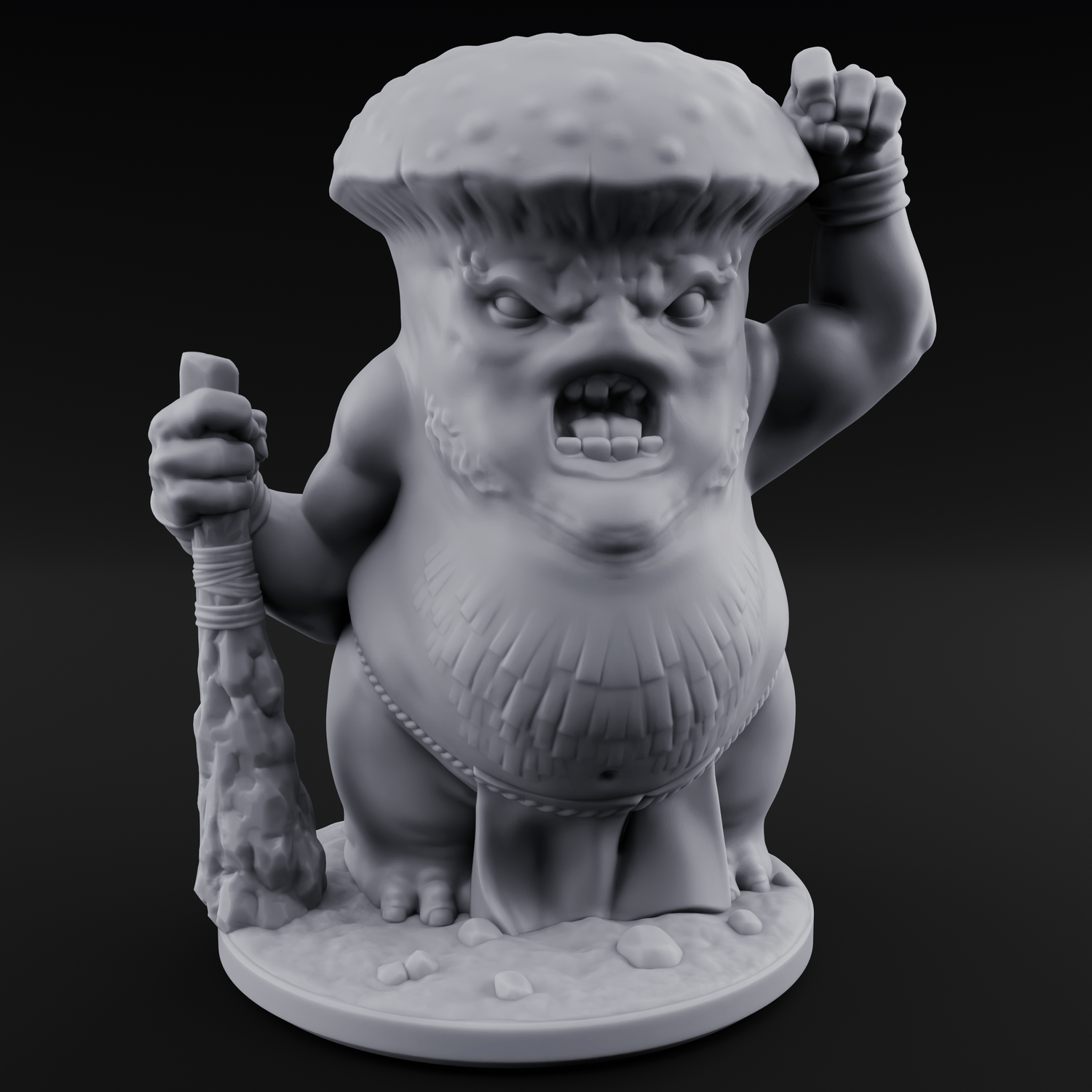 Fists Up Grumpy Myconid Brawlers Miniature for Dungeons and Dragons, Pathfinder or other TTRPGs