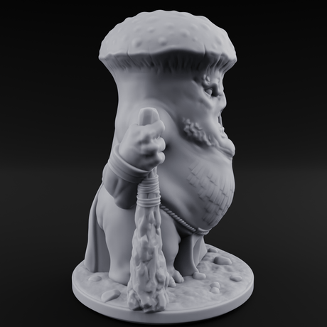 Fists Up Grumpy Myconid Brawler B Miniature for Dungeons and Dragons, Pathfinder or other TTRPGs