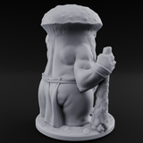 Fists Up Grumpy Myconid Brawler B Miniature for Dungeons and Dragons, Pathfinder or other TTRPGs