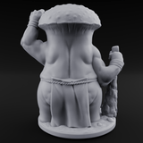 Fists Up Grumpy Myconid Brawler B Miniature for Dungeons and Dragons, Pathfinder or other TTRPGs