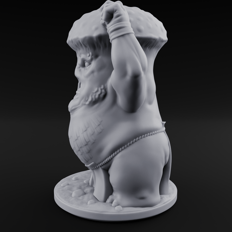 Fists Up Grumpy Myconid Brawler B Miniature for Dungeons and Dragons, Pathfinder or other TTRPGs