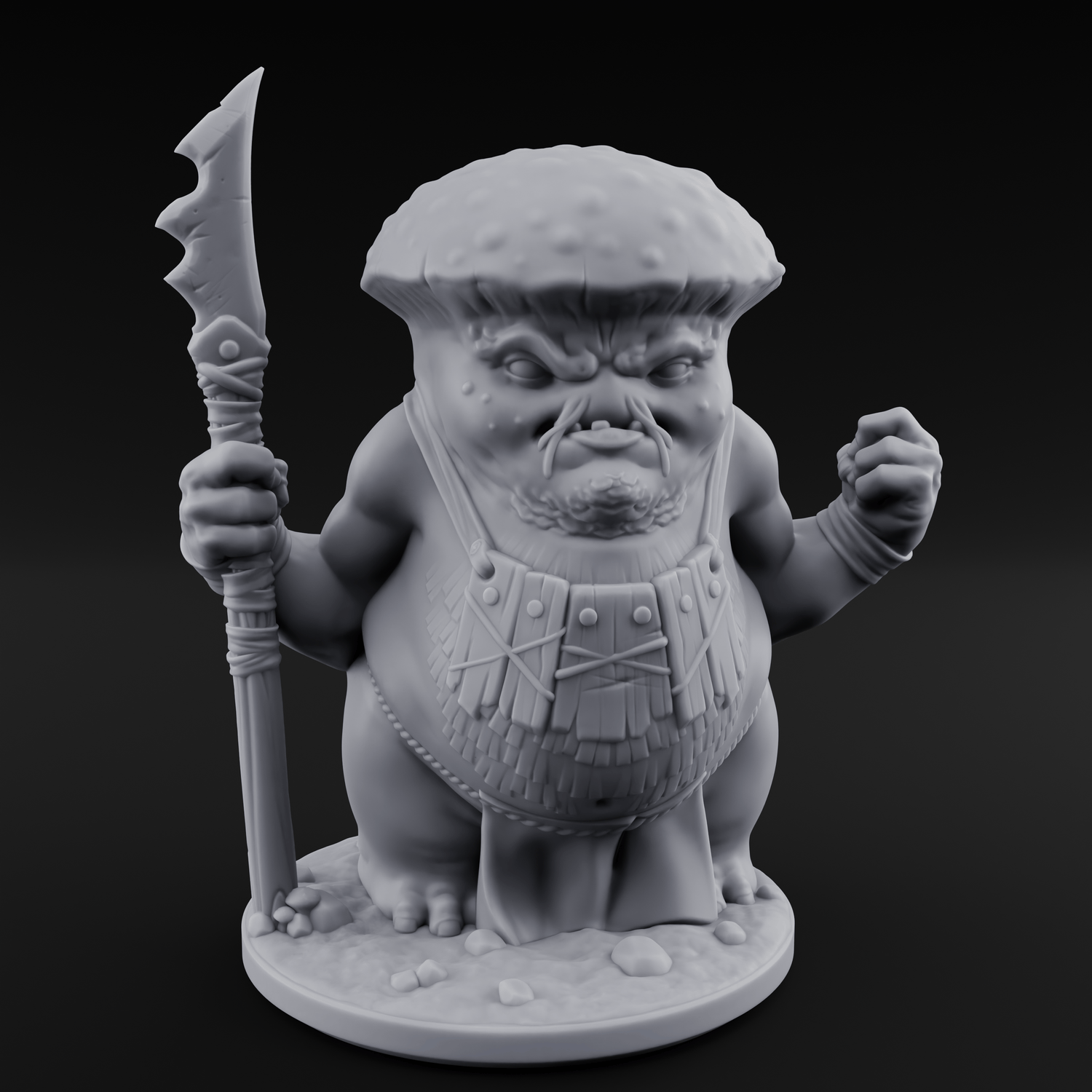 Fists Up Grumpy Myconid Brawlers Miniature for Dungeons and Dragons, Pathfinder or other TTRPGs