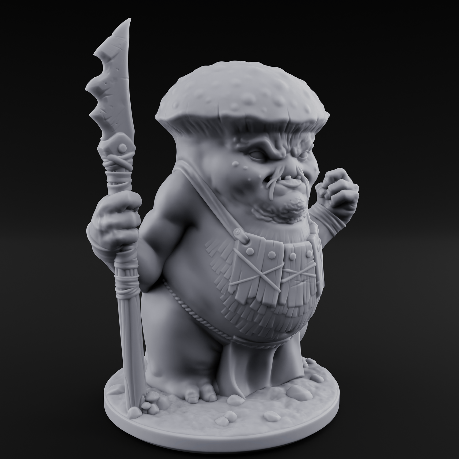 Fists Up Grumpy Myconid Brawlers Miniature for Dungeons and Dragons, Pathfinder or other TTRPGs